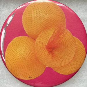 Collage badge by Ben showing oranges against a pink background