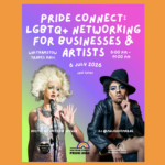 Poster for Pride Connect networking event as part of Waltham Forest Pride